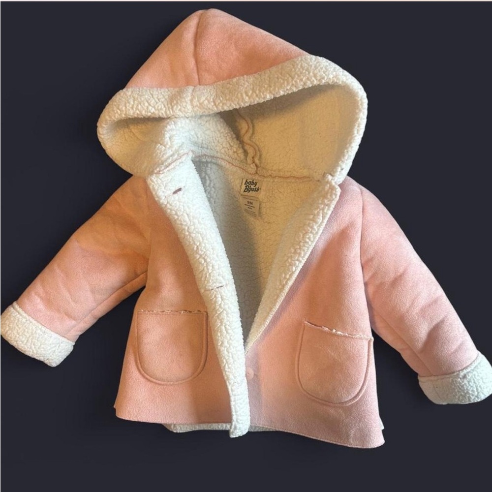 Cozy Pink Sherpa-Lined Kids Pea Coat baby b’gosh